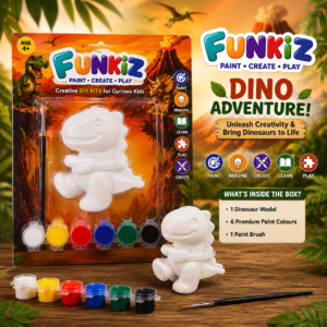 Funkiz Dino Buddy DIY Painting Kit for Kids (Age 4+)