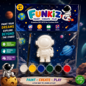 Funkiz My First Space Adventure – Astronaut DIY Painting Kit for Kids (Age 4+)